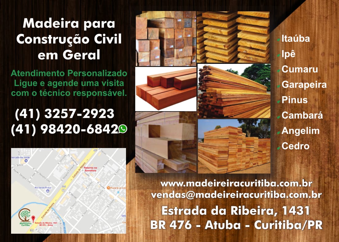Madeireira Curitiba - Madeiras nobre brutas e beneficiadas